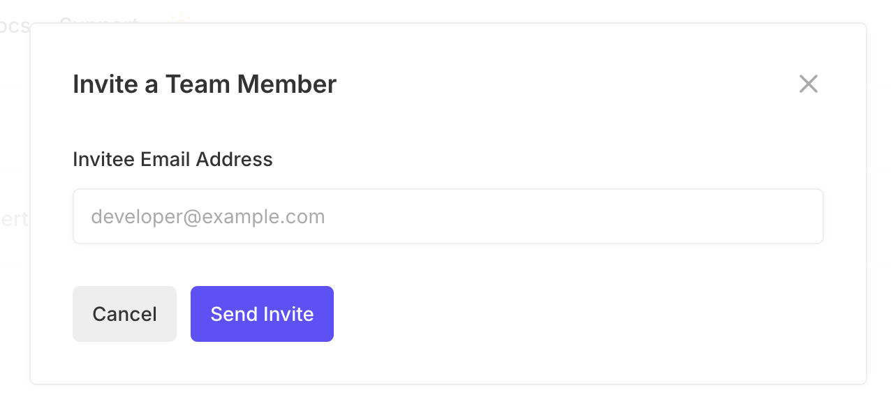 Invite Team Member