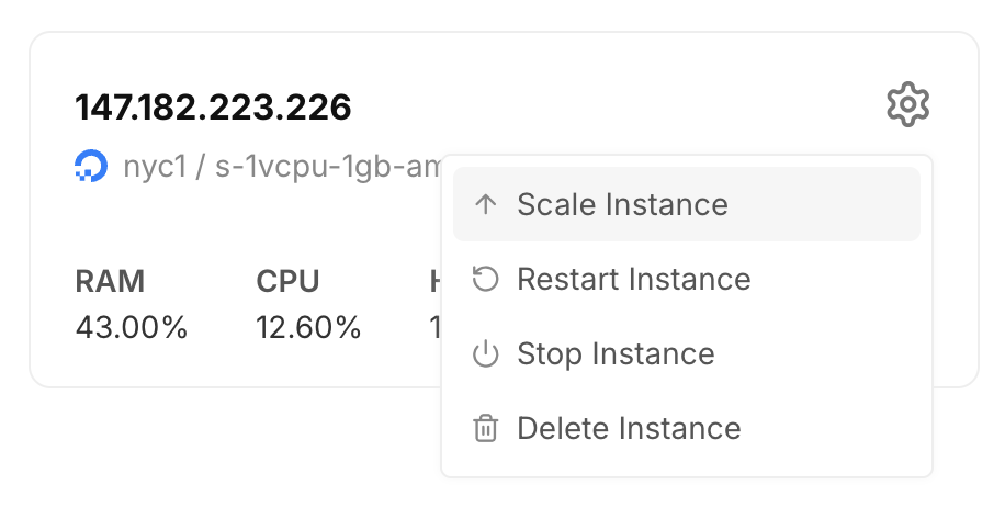 Scale Standalone Instance