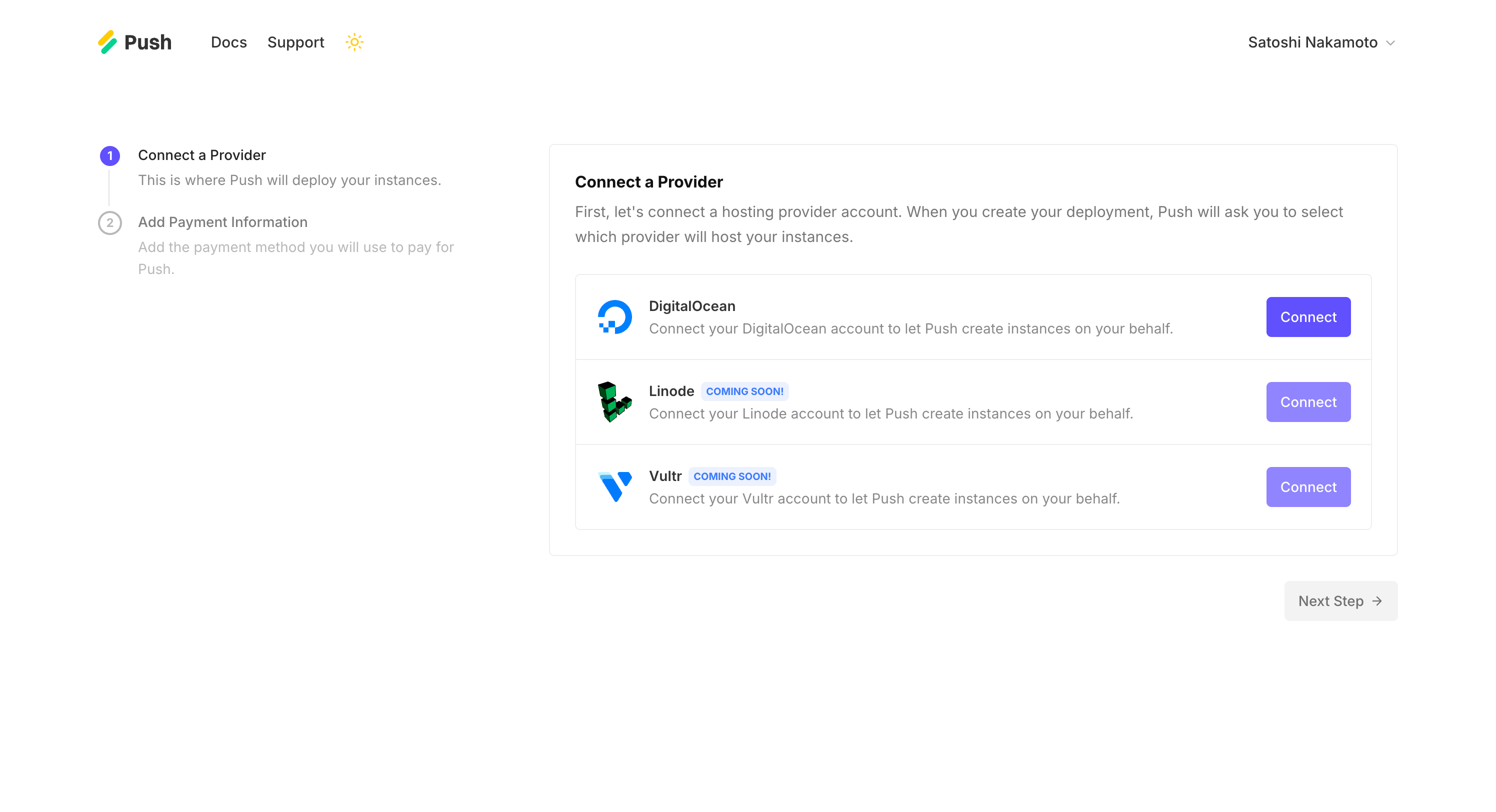 Connect a Provider